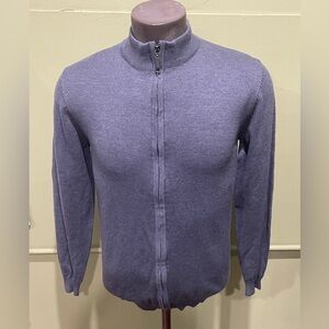 Lavane sweater zipper up mock neck gray regular fit stretchy